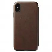 Nomad Rugged Leather Folio (iPhone Xs Max) - Brun