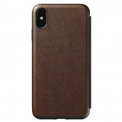 Nomad Rugged Leather Folio (iPhone Xs Max) - Brun