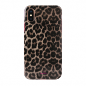 Puro Anti Shock Leopard Cover till iPhone XS Max - Rosa