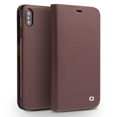 Qialino Business Leather Wallet (iPhone Xs Max) - Svart