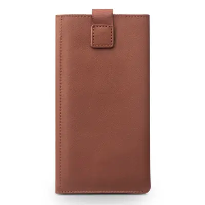 Qialino Leather Pouch Wallet (iPhone Xs Max) - Brun