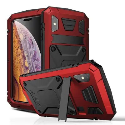 R-JUST iPhone XS Max Skal Hybrid Röd Drop-proof Waterproof