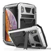 R-JUST iPhone XS Max Skal Hybrid Silver Drop-proof Waterproof