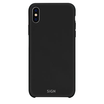 SiGN iPhone XS Max Skal Liquid Silicone - Svart