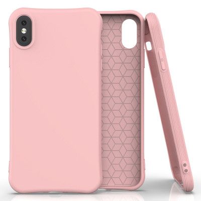 Soft Color Flexible Gel Skal iPhone Xs Max - Rosa