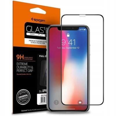 SPIGEN Härdat Glas Fc iPhone 11/XR Svart