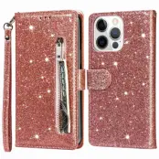 Trolsk Glitter Wallet (iPhone 14 Pro Max) - Svart