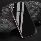 Sulada Tempered Glass TPU Metal cover (iPhone Xs Max) - Rosa