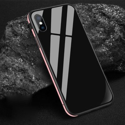 Sulada Tempered Glass TPU Metal cover (iPhone Xs Max) - Rosa