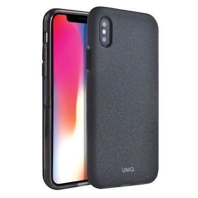 UNIQ Lithos skal iPhone Xs Max träkol Svart