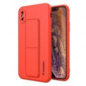 Wozinsky Kickstand Silicone Skal iPhone Xs Max - Röd