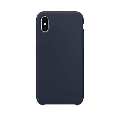 XQISIT Silikon Skal till iPhone XS Max midnight blue