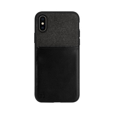 XQISIT Skal med kortplats till iPhone XS Max Svart