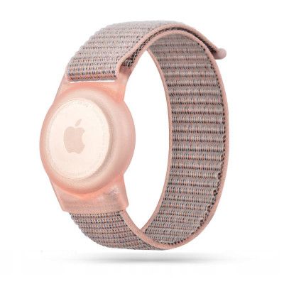 Tech-Protect Apple Airtag Armband Nylon - Rosa