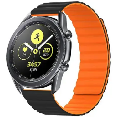 Beline Galaxy Watch 3 (45mm) Armband Magnetic - Svart/Orange