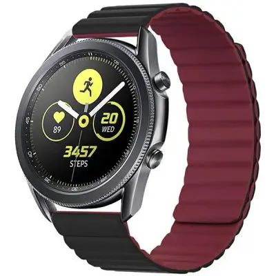 Beline Galaxy Watch 3 (45mm) Armband Magnetic - Svart/Röd