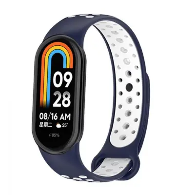 Beline Mi Band 10/9/8 Design armband - Blå/Vit