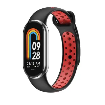 Beline Mi Band 10/9/8 Design armband - Svart/Röd