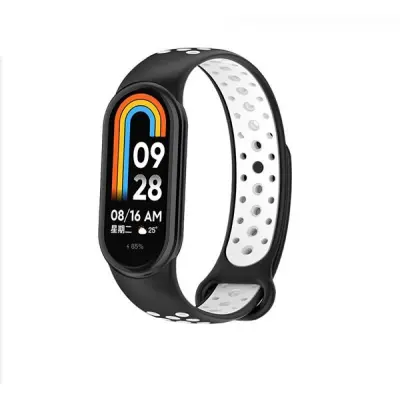 Beline Mi Band 10/9/8 Design armband - Svart/Vit