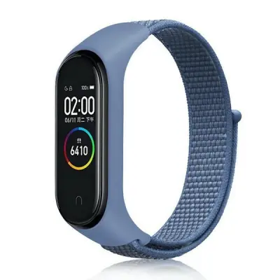 Beline Mi Band 7/6/5/4/3 Armband Nylon Loop - Blå