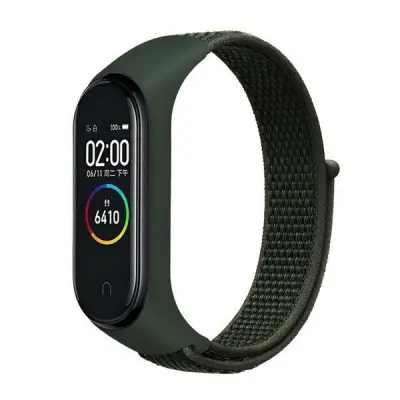 Beline Mi Band 7/6/5/4/3 Armband Nylon Loop - Grön