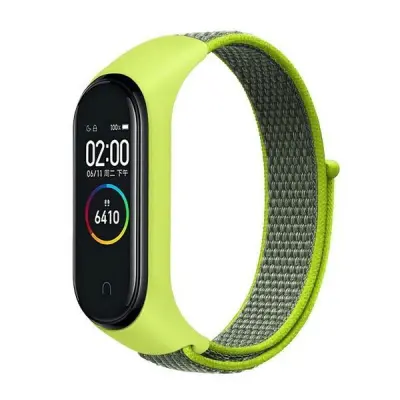 Beline Mi Band 7/6/5/4/3 Armband Nylon Loop - Gul