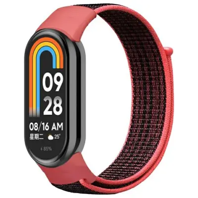 Beline Xiaomi Mi Band 9/8 Armband NylonLoop - Röd