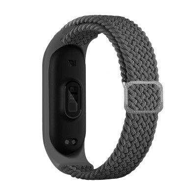 Braided Strap För Xiaomi Mi Band 6 / 5 / 4 / 3 - Grå