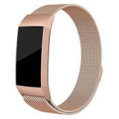 Fitbit Charge 4/3 Armband Milanese Loop - Rosa Guld