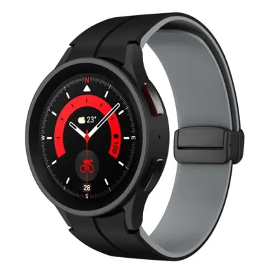 Galaxy Watch 6/6 Classic (44/40/47/43mm) Armband - Svart/Grå