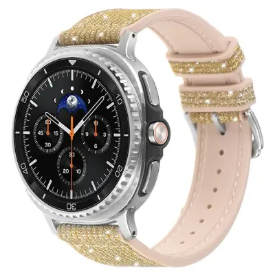 Galaxy Watch 8 (44/40 mm)/8 Classic (46mm) Armband Glitter Decor (Guld)
