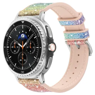 Galaxy Watch 8 (44/40 mm)/8 Classic (46mm) Armband Glitter Decor (Rainbow)
