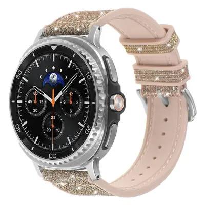 Galaxy Watch 8 (44/40 mm)/8 Classic (46mm) Armband Glitter Decor (Roséguld)