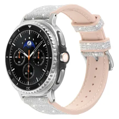 Galaxy Watch 8 (44/40 mm)/8 Classic (46mm) Armband Glitter Decor (Silver)