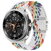 Galaxy Watch 8/ 8 Classic (40/44/46mm) Armband Nylon - Vit Rainbow