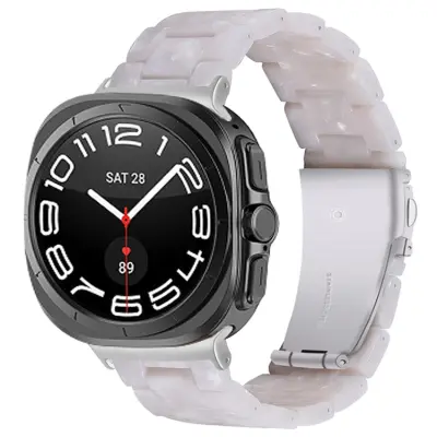Galaxy Watch 8/8 Classic (40/44/46mm) Armband Acrylic Resin - Pearly Vit