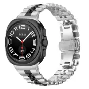 Galaxy Watch 8/8 Classic (40/44/46mm) Armband Bead Metal - Silve/Svart