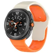 Galaxy Watch 8/8 Classic (40/44/46mm) Armband Dot Pattern - Starlight/Orange