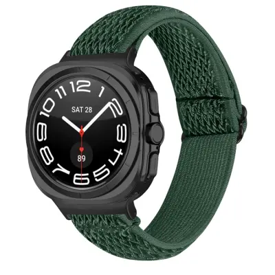 Galaxy Watch 8/8 Classic (40/44/46mm) Armband Elastic - Army Grön