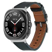 Galaxy Watch 8/8 Classic (40/44/46mm) Armband Genuine Cow Läder - Blå