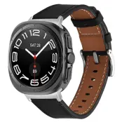 Galaxy Watch 8/8 Classic (40/44/46mm) Armband Genuine Cow Läder - Svart