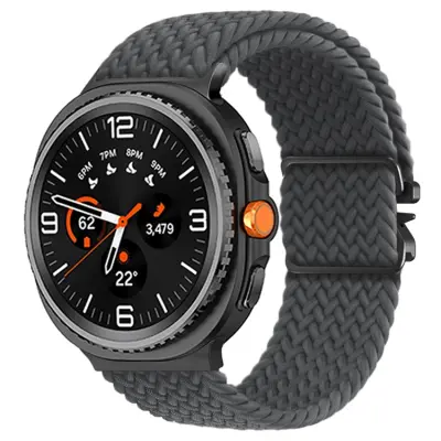 Galaxy Watch 8/8 Classic (40/44/46mm) Armband Nylon - Grå