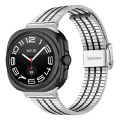 Galaxy Watch 8/8 Classic (40/44/46mm) Armband Stainless Steel - Silver/Svart
