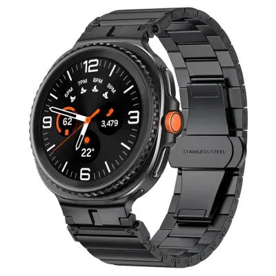 Galaxy Watch 8/8 Classic (40/44/46mm) Armband Stainless Steel - Svart
