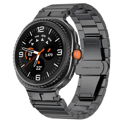 Galaxy Watch 8/8 Classic (40/44/46mm) Armband Stainless Steel - Titanium Grå
