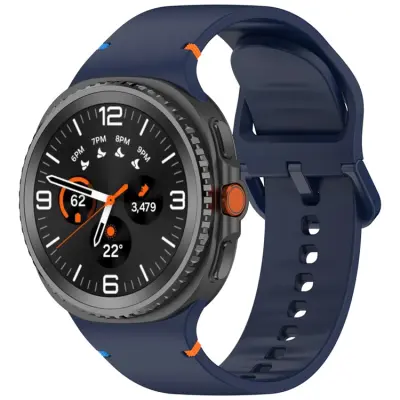 Galaxy Watch 8/8 Classic (40/44/46mm) Armband Stitching Line - Blå