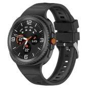 Galaxy Watch 8/8 Classic (40/44/46mm) Armband TextuRöd - Svart