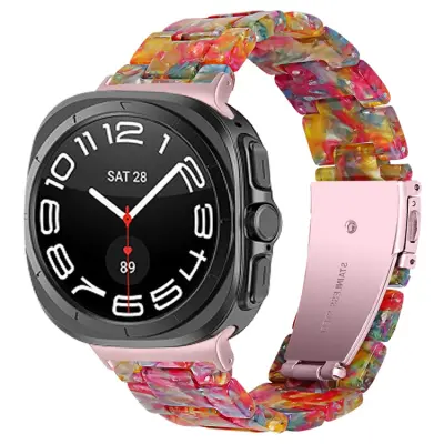 Galaxy Watch 8/8 Classic (40/44/46mm) Armband Vattentät Acrylic - Candy Rainbow