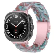 Galaxy Watch 8/8 Classic (40/44/46mm) Armband Vattentät Acrylic - Emerald Röd