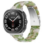Galaxy Watch 8/8 Classic (40/44/46mm) Armband Vattentät Acrylic - Grön/Vit